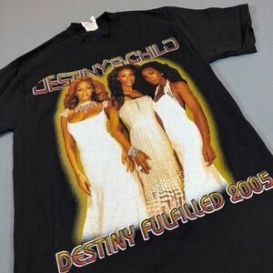 Destiny Child Destiny Fulfilled Tour 2005 T Shirt Black Mens Size Medium Vintage